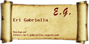 Erl Gabriella névjegykártya